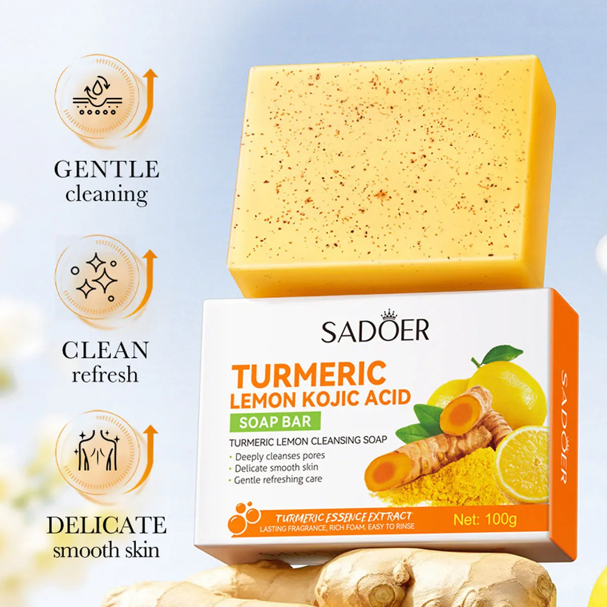 Soap - Turmeric Kojic Acid Lemon Essential Oil Soap 100g