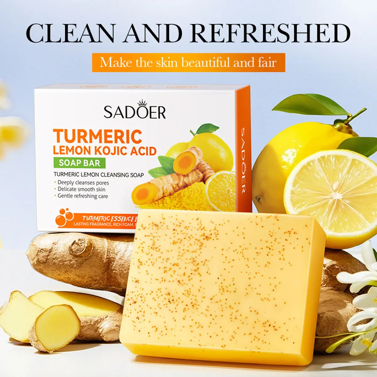 Soap - Turmeric Kojic Acid Lemon Essential Oil Soap 100g