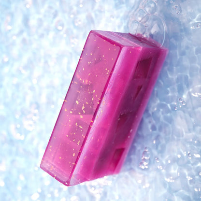 Soap - Fruit Cherry Aroma 150g Essential Oil Soap With Added 24K Gold Leaf Handmade Soap For Facial Cleansing