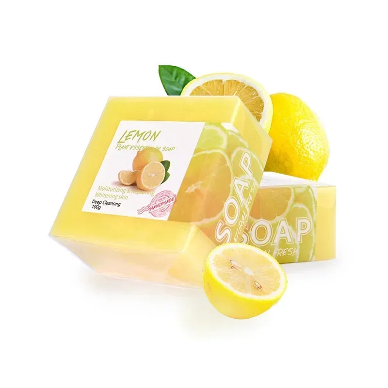 Soap - Handmade Natural Goat Milk Silk Wormwood Soap with Aloe Ginseng Ginger Papaya Strawberry Lemon - Facial & Bath Natural Soap