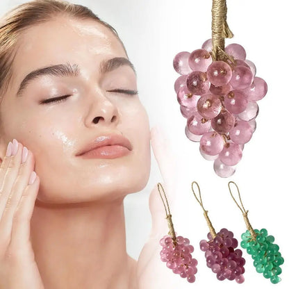 Soap - Grape Handmade Soap Natural DIY Crystal Soap Fruit Aroma Scented Soap Creative Gift For Home Fragrance