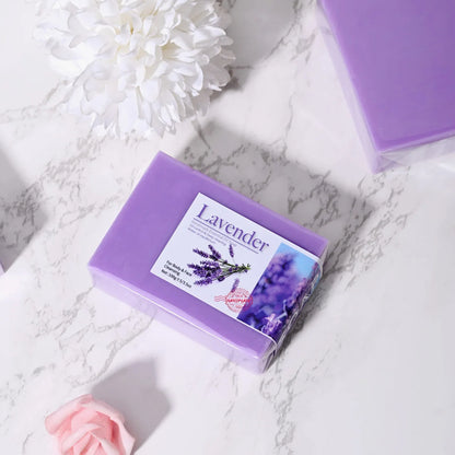 Soap - Natural Organic Lavender Essential Oil Soap Handmade, Refreshing, Oil Control, Bath Soap