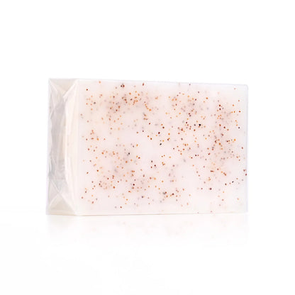 Soap - Natural Coconut Milk Soap with Frosted Particles, Bright White Essential Oil, Hand Made Soap, Hand Moisturizing, 100% Organic
