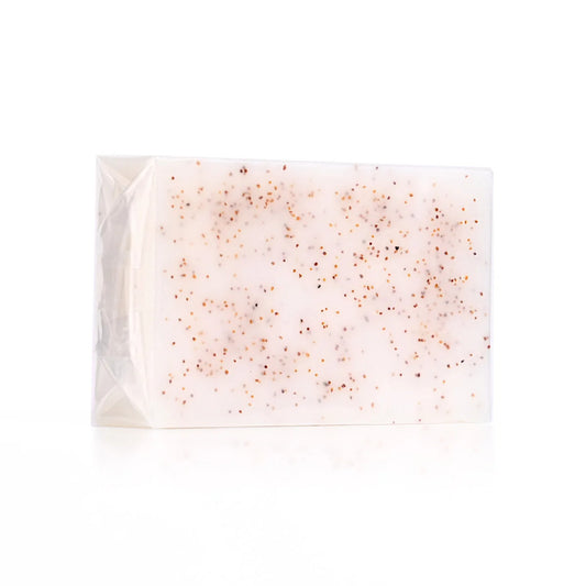 Soap - Natural Coconut Milk Soap with Frosted Particles, Bright White Essential Oil, Hand Made Soap, Hand Moisturizing, 100% Organic
