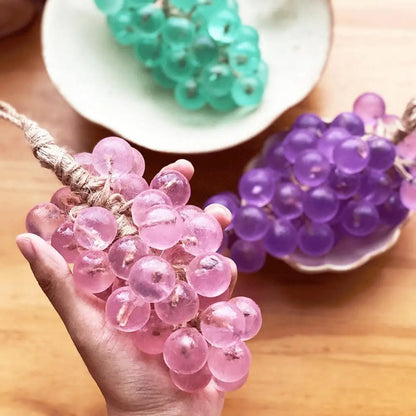 Soap - Grape Handmade Soap Natural DIY Crystal Soap Fruit Aroma Scented Soap Creative Gift For Home Fragrance