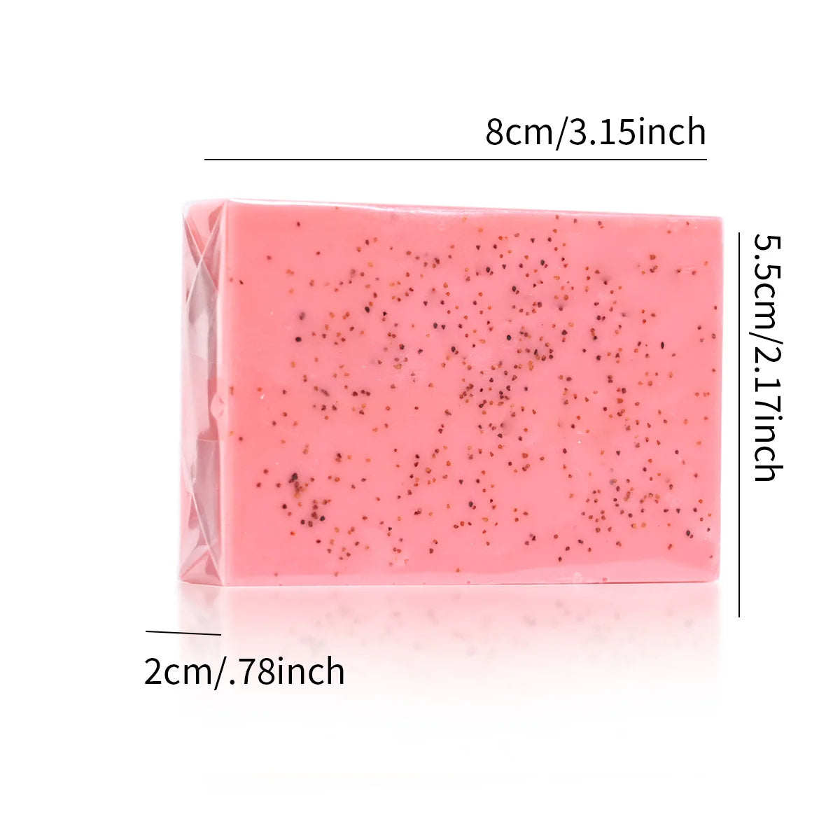 Soap - Pure Natural Rose Essential Oil Handmade Walnut Particle Soap Facial Exfoliating Cleansing 100g Soap