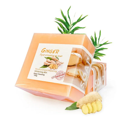 Soap - Handmade Natural Goat Milk Silk Wormwood Soap with Aloe Ginseng Ginger Papaya Strawberry Lemon - Facial & Bath Natural Soap