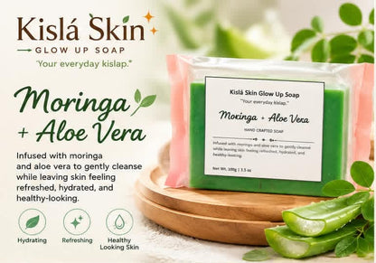 KislaSkin Moringa Aloe Vera Handmade Soap